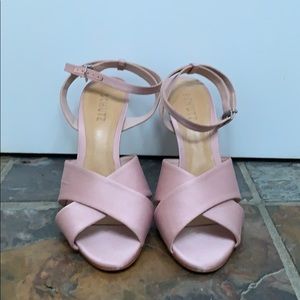 Schutz Estrelina pink satin heels